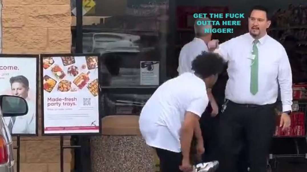 Negro Tries To Leave A Market With Trolley Full Of Groceries And Gets Denied