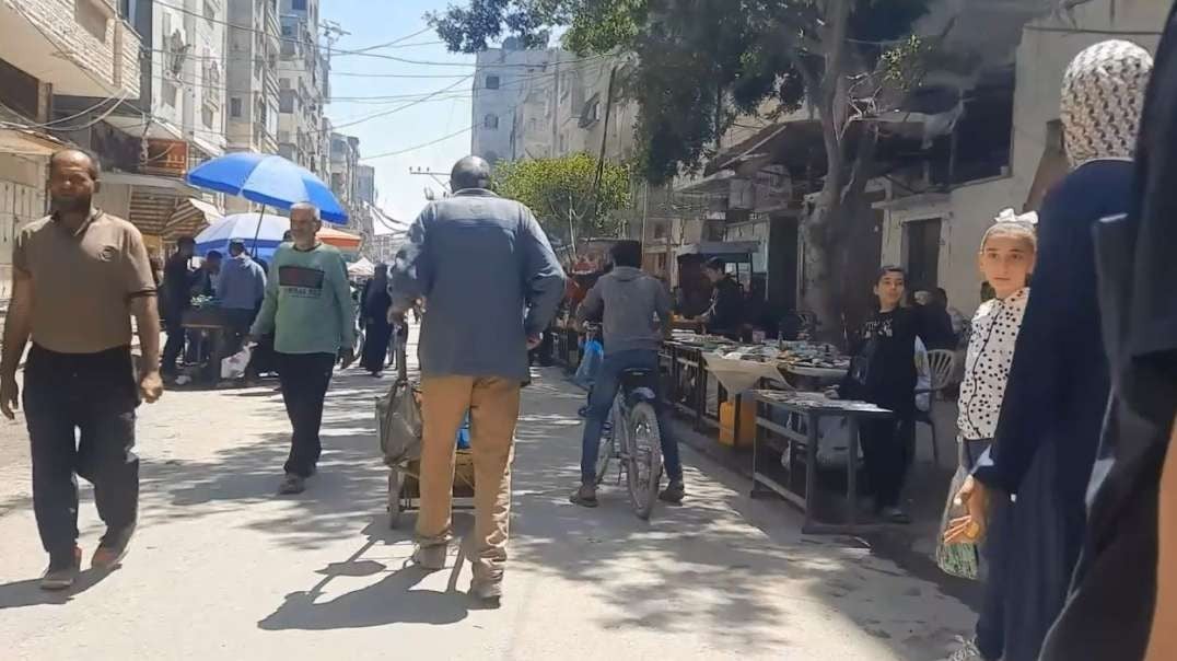 North Gaza Food Markets Israel Gaza War April 8th Buying Cucumbers & Tomatoes