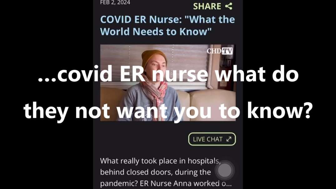 …covid ER nurse what do they not want you to know?