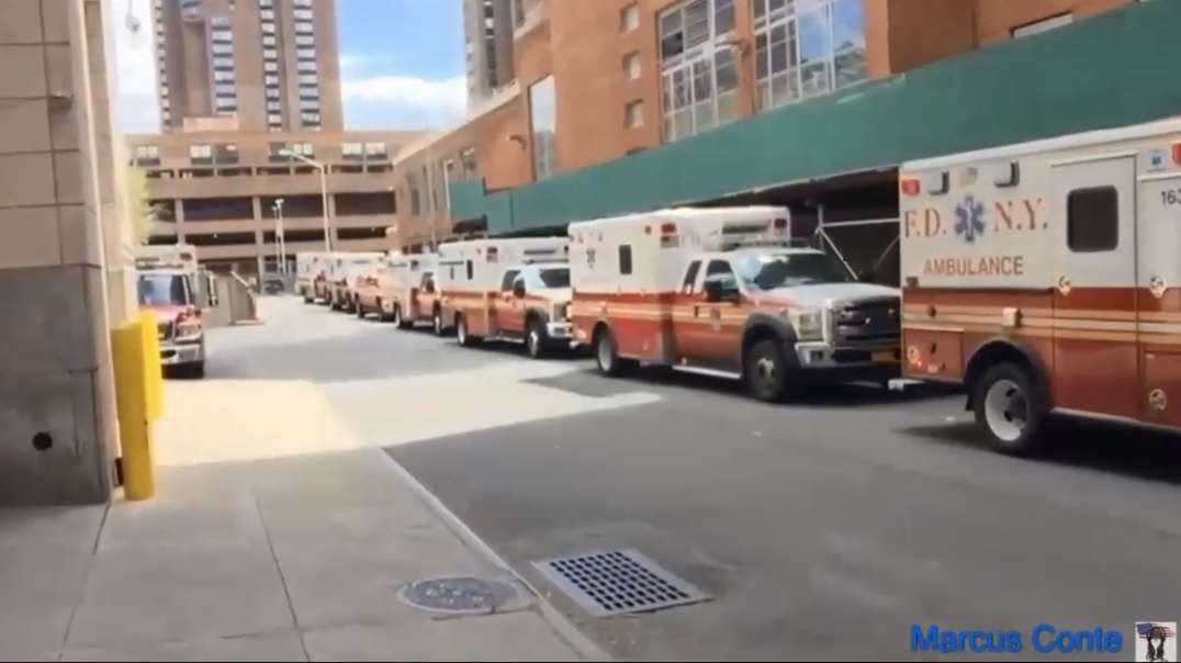 4YRS AGO 4-16-20 NYC Bellevue, VA, NYU Hospitals Ambulances Mayhem Pandemonium Covid-19 Lockdowns.mp4