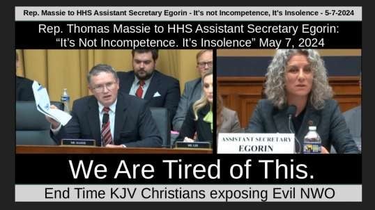 Rep. Massie to HHS Assistant Secretary Egorin - It's not Incompetence, It's Insolence - 5-7-2024