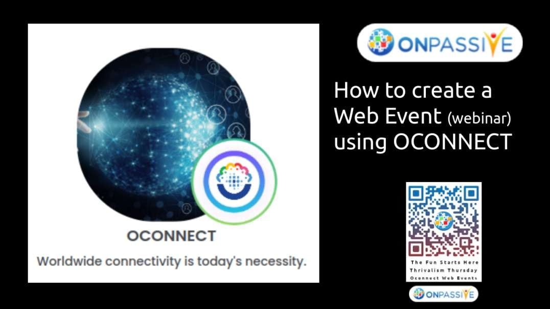 How to set up an #Onpassive web event in #oconnect