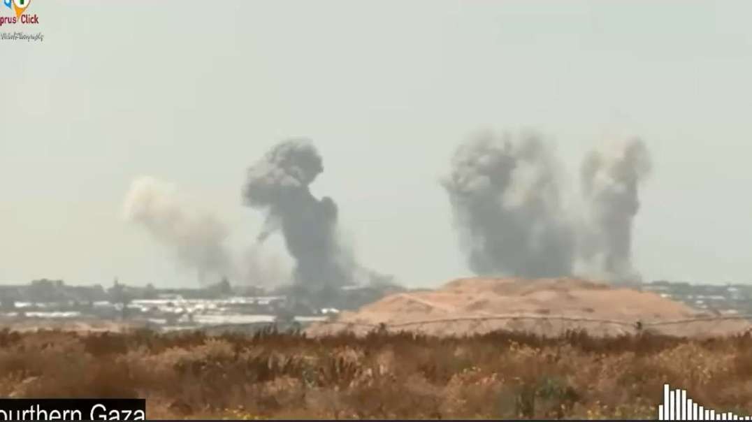 Israel Gaza War May 7th Ground Explosions Activity 11am - 3pm.mp4