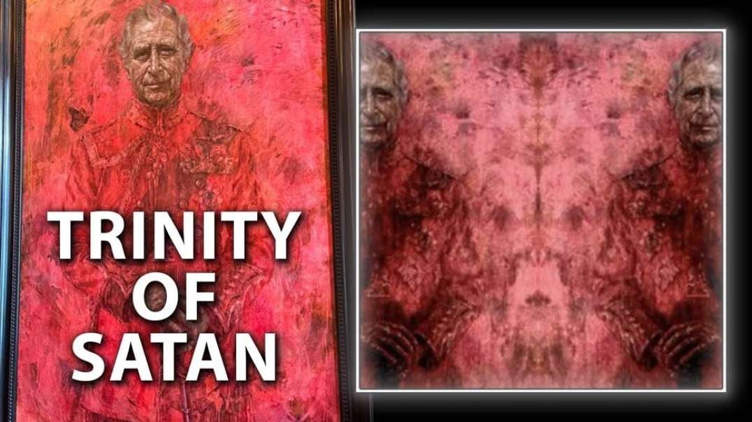 TRINITY OF SATAN: King Charles III's Official Portrait Is Clearly Demonic