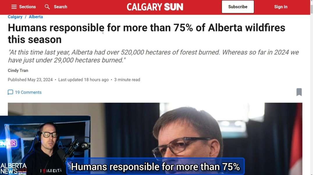 NO WAY!- Humans caused vast majority of WILDFIRES in Alberta & Canada is not BURNING.