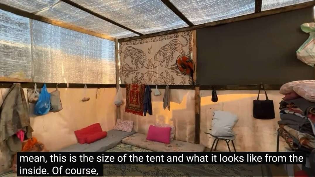 Gaza Evacuated Family From Rafah Sets Up New Tent Location.mp4