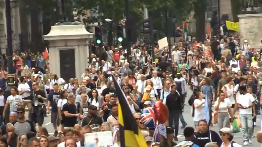 3yrs ago June 26th 2021 London England Over 10 Minutes Freedom Rally March.mp4