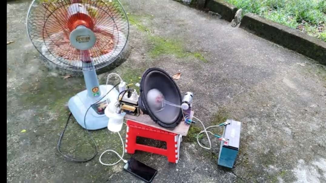 I turn the Speaker into a Generator 220V 9KW _ Speaker Electric Generator _ Electronic ideas