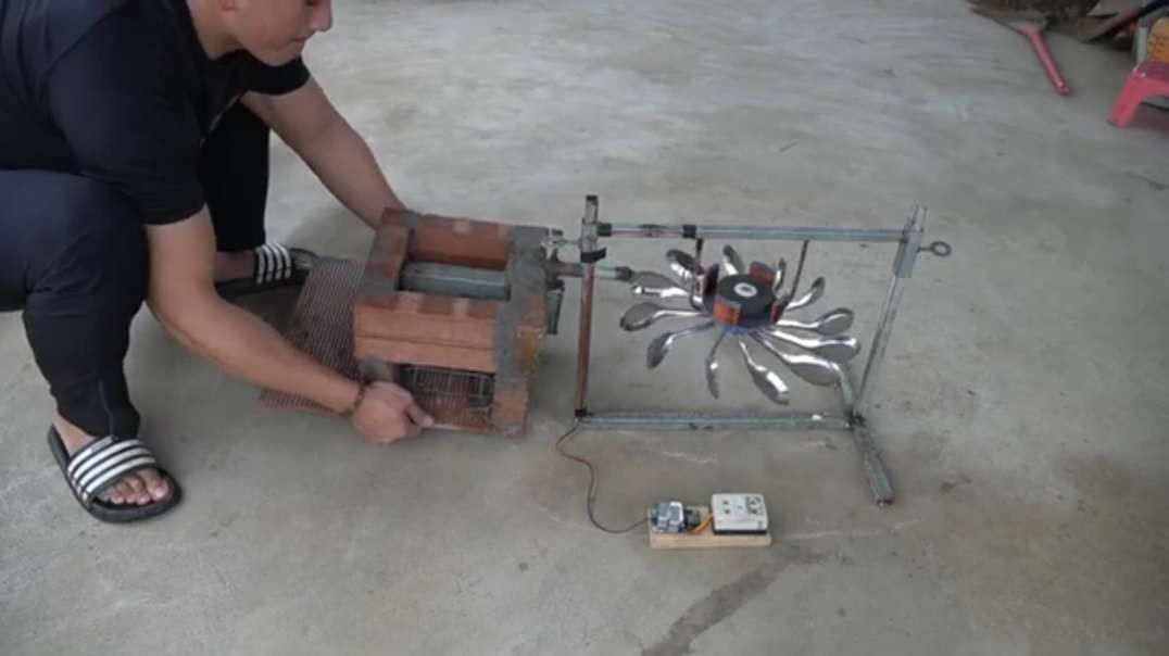 Turn a wood stove into a powerful turbine Power plant