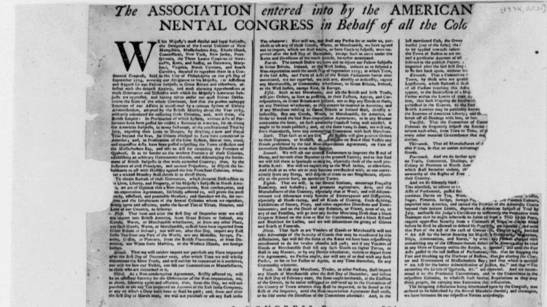 A Drive-By History Of America's Freedom Documents: 1774 Articles Of Association