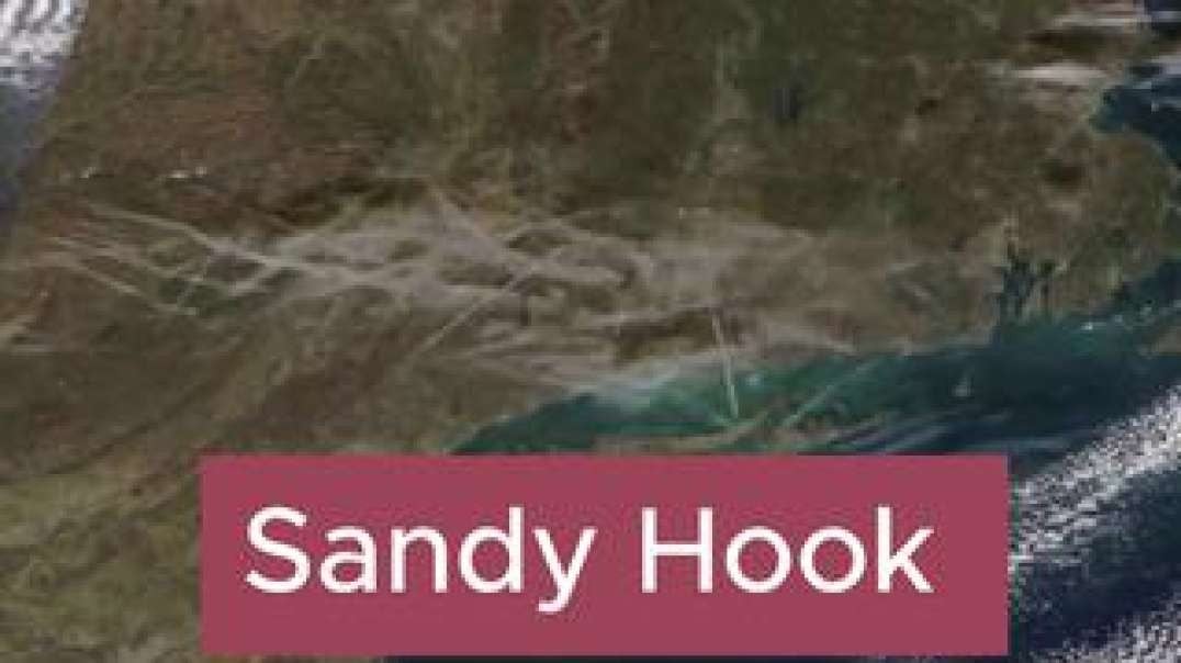 Spraying chemtrails over Sandy Hook school shooting hoax blocking evidence Through satellite imagery