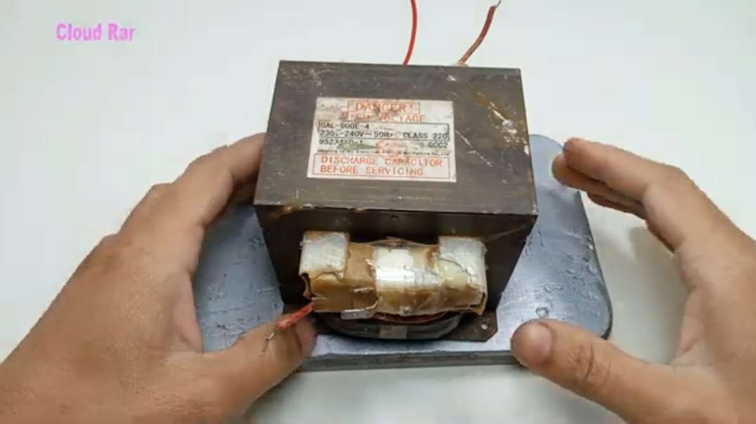 Turn a microwave oven transformer into 230v 10000w amazing powerful electric generator