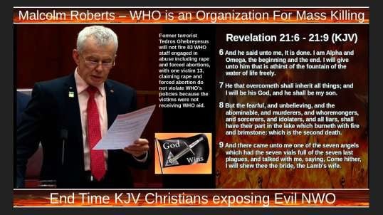 Malcolm Roberts – WHO is an Organization For Mass Killing