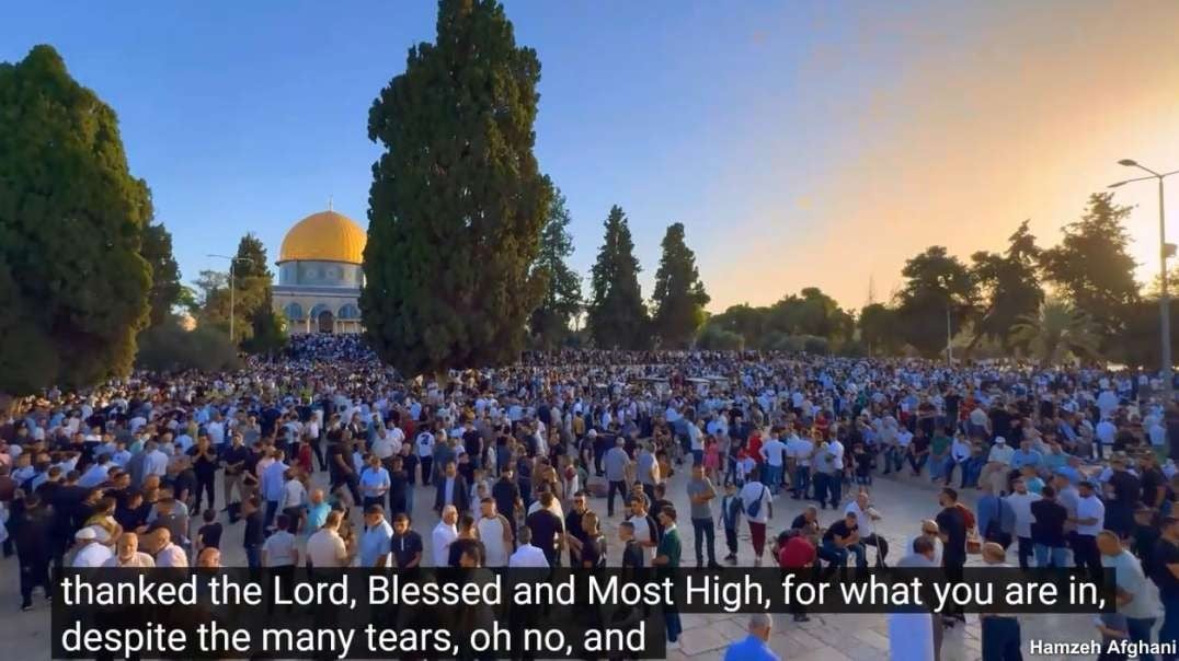 Jerusalem Al-Aqsa Mosque June 16th Muslims Celebrate Start of Eid Al-Adha.mp4