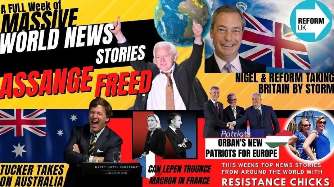 Assange Freed! Reform Taking Britain By Storm - Orban's New Patriot Group - Tucker Takes On AUS 6/30/24