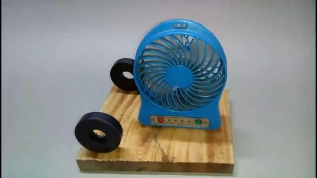 free energy generator device with Dc Fan and magnet_science project_How to make.mp4