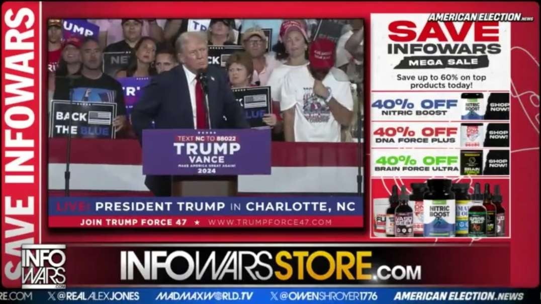 Live Extended Coverage: Trump Rally In Charlotte, NC + Biden Addresses The Nation - 7/24/24