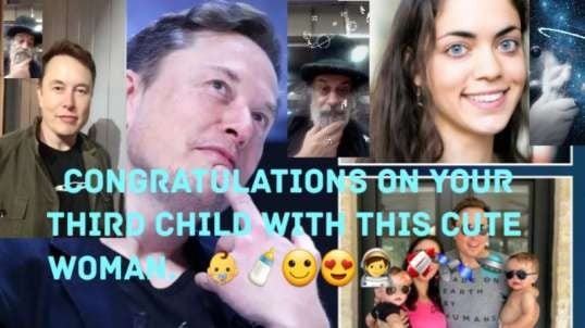 Elon Musk Fathers Third Child With Shivon Zilis.  👶🍼🙂😍👨‍🚀🚀🛰🛸