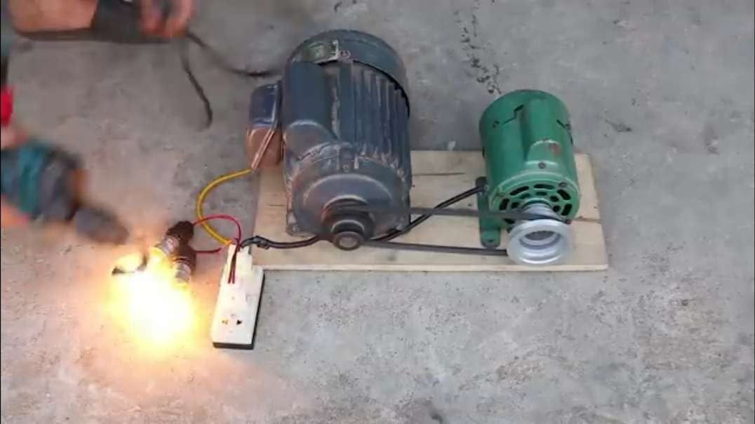 How to generate homemade infinite energy with a Motor Modified ⚡💡💡⚡