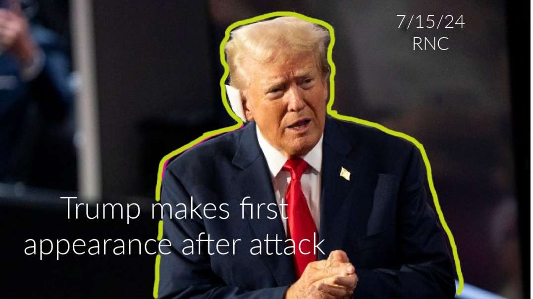 Trump makes FIRST Appearance after Attack with bandaged ear 7/15