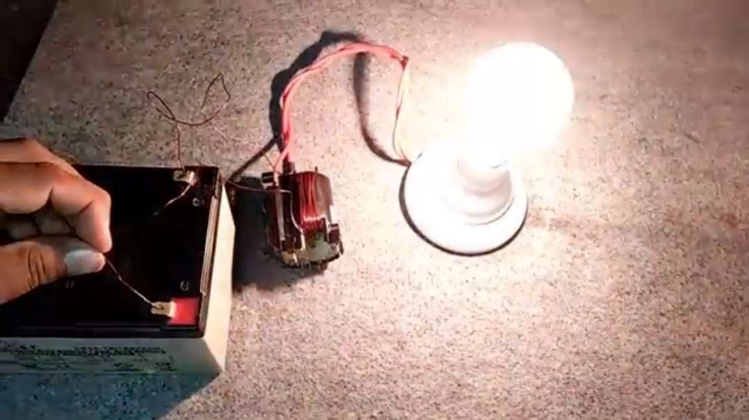 how to make free energy 220 volts with tv flyback and battery 12 volt 100% real new technology.mp4