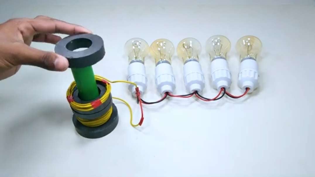 New light bulb activity 45000w automatic Free electricity energy 220v magnet copper wire generator