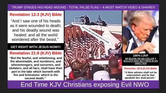 TRUMP STAGES HIS HEAD WOUND - TOTAL FALSE FLAG – A MUST WATCH VIDEO & SHARE!!!