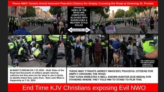 These NWO Tyrants Arrest Innocent Peaceful Citizens for Simply Crossing the Road at Downing St. Protest