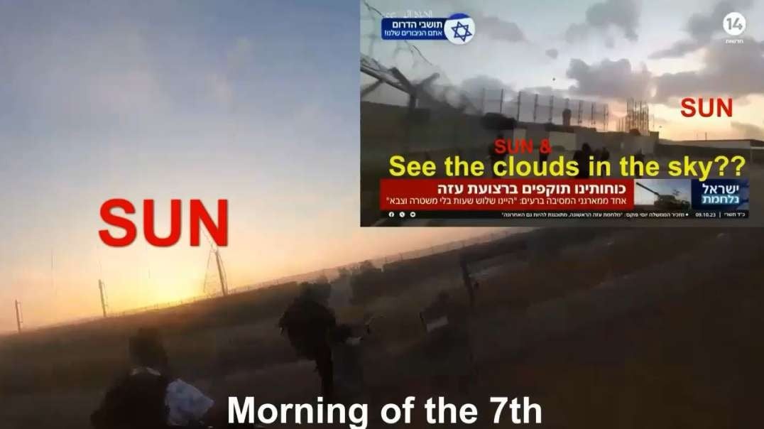 clip4 Were ALL The Oct 7th Hamas Bodycam Vids With Clouds Pre-Recorded & FRAUDS side by side comparisons.mp4