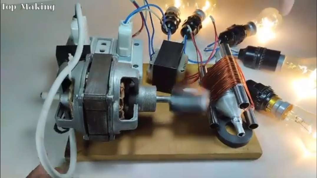 Most powerful Top 5 Free electricity generator homemade All use AC motor