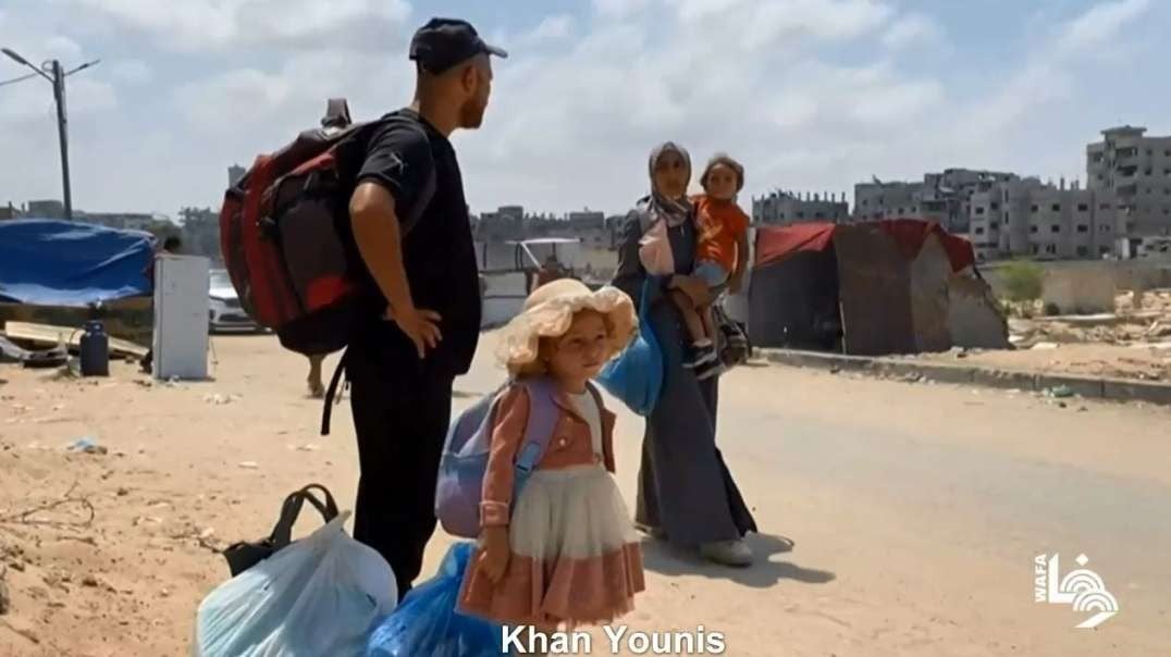 Gaza Khan Younis Current Situation July 27th Displaced Family May Have To Evacuate Again.mp4