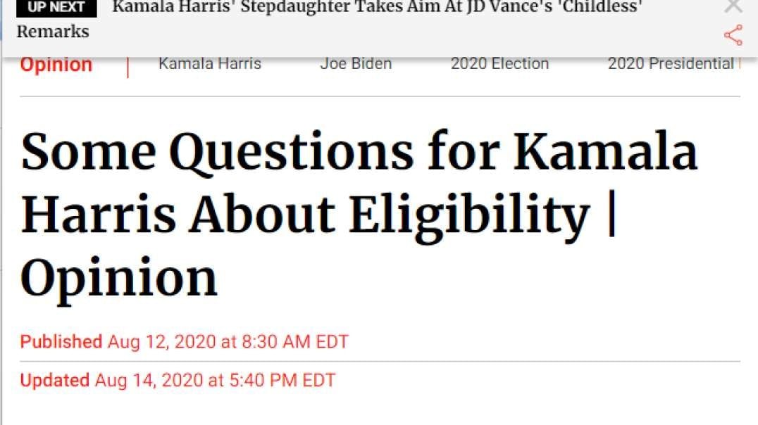 7/30/2024 - VZ Election! Grok on SCOTUS! Newsweek doesn't think Harris is eligible! Q Deltas are hot!