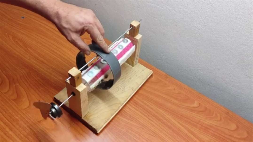 We made a perpetual motion magnetic motor using simple tools