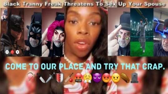 Unhinged Trans Threatens Sex Assault If Vote Trump.  🏹🔪🗡🛡🏏🤬😤👿😡😠⚰🪦