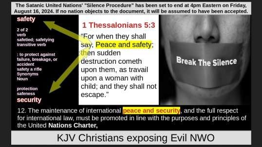 The Satanic United Nations' "Silence Procedure"