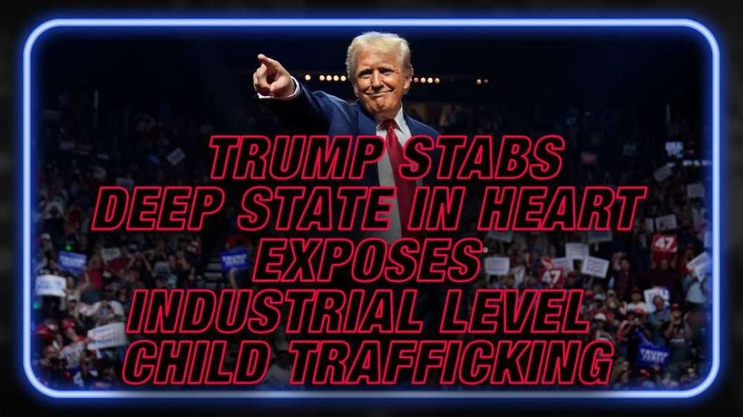 BOMBSHELL VIDEO: Trump Stabs Deep State In The Heart Exposes Industrial Level Child Trafficking