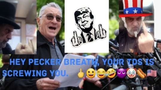 Robert De Niro Was MAGAed In New York.  🖕😀😂🤣😈🤡🌭🇺🇸