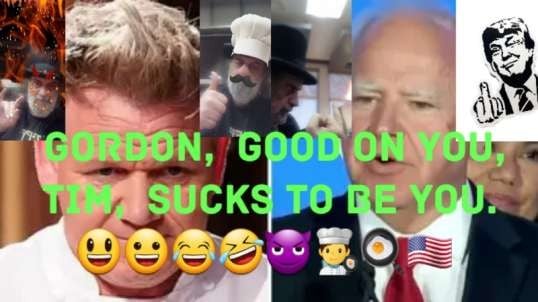 Tim Walz Gets! Kicked Out By Gordon Ramsay.  😃😀😂🤣😈👨‍🍳🍳🇺🇸