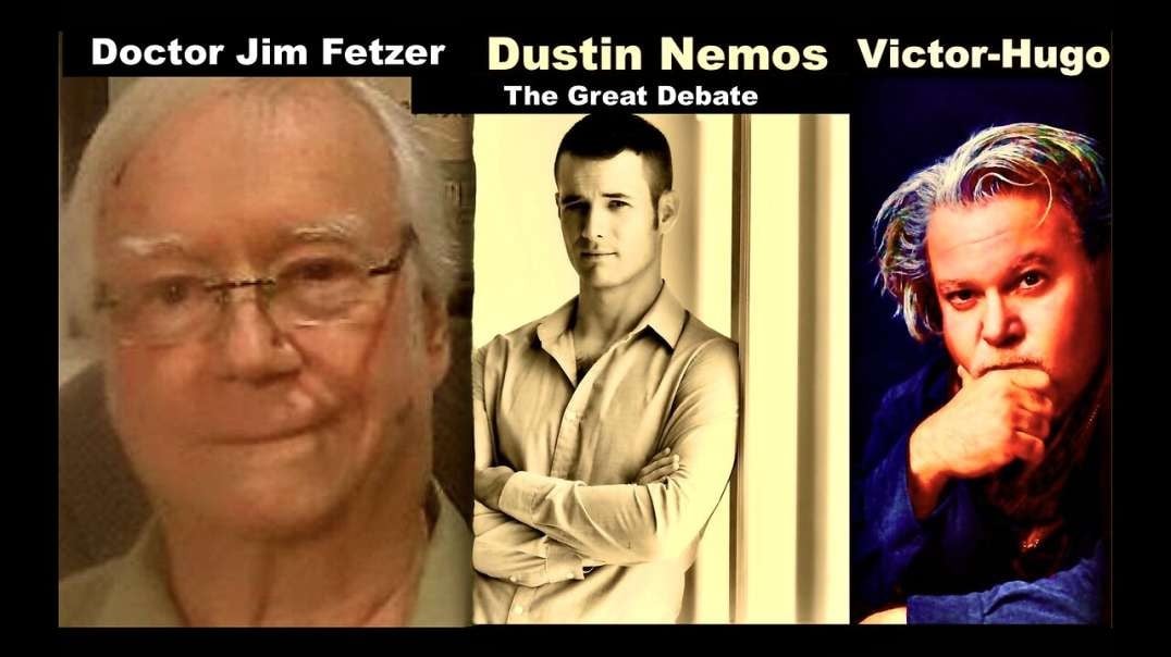 Dustin Nemos Jim Fetzer Victor Hugo Moderates The Great Debate Evolution Flat Earth Worldwide Flood