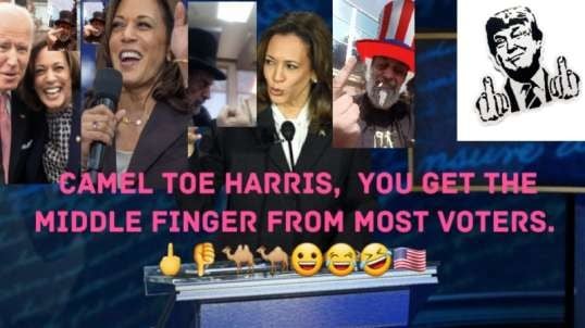 Kamala Harris Approved By Media NOT By Public.  🖕👎🐫🐪😀😂🤣🇺🇸