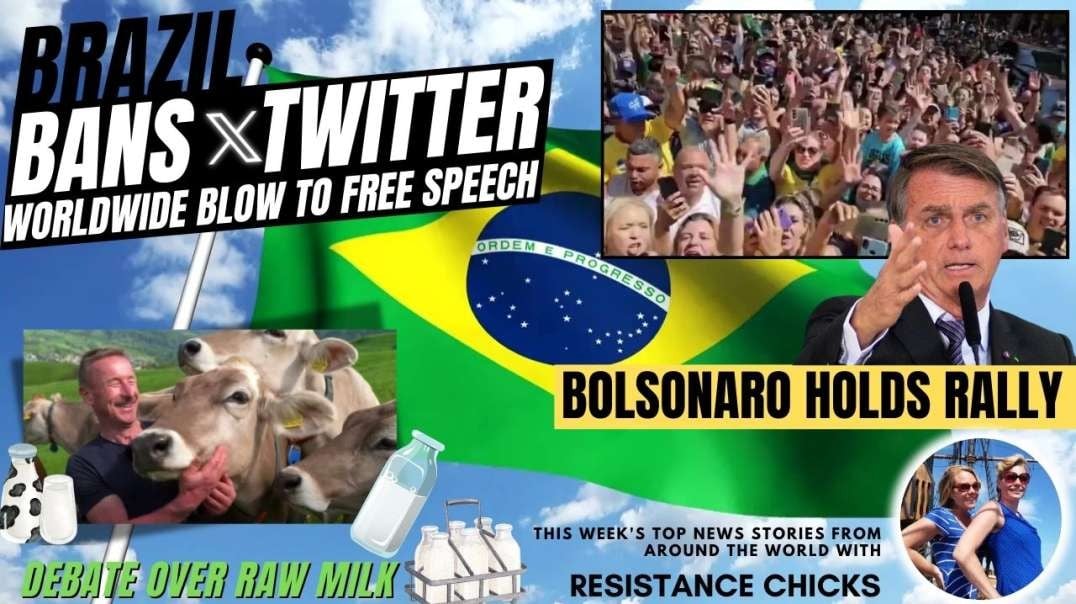 Worldwide Blow To Free Speech - Brazil Bans X/Twitter - Bolsonaro Holds Rally World News 9/1/24