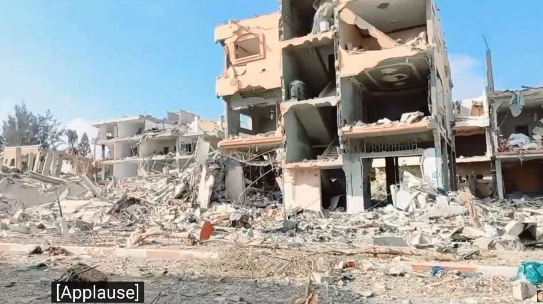 Gaza S. Deir al-Balah Extensive Destruction From Sick Sadistic IDF Troops Having Neurotic Fun