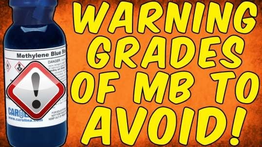 WARNING NEVER EVER INGEST THESE GRADES OF METHYLENE BLUE!