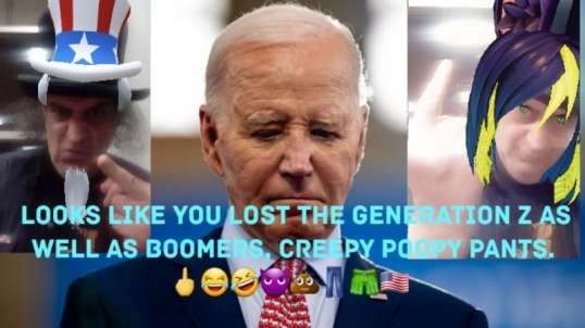 Joe Biden Loses The Gen Z Voters.  🖕😂🤣😈💩👖🩳🇺🇸