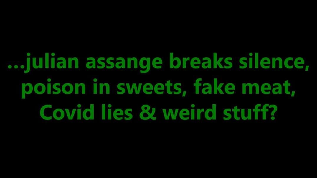 …julian assange breaks silence, poison in sweets, fake meat, Covid lies & weird stuff?