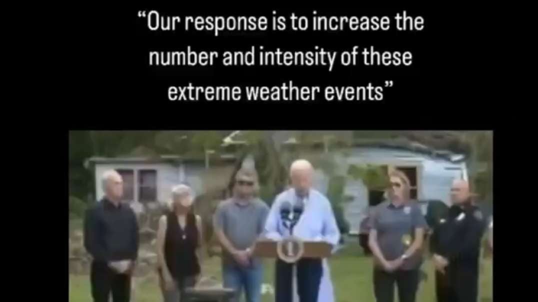 Biden Admitted to Weather Control (It was a Masonic Joke upon the Dumbed-Down)