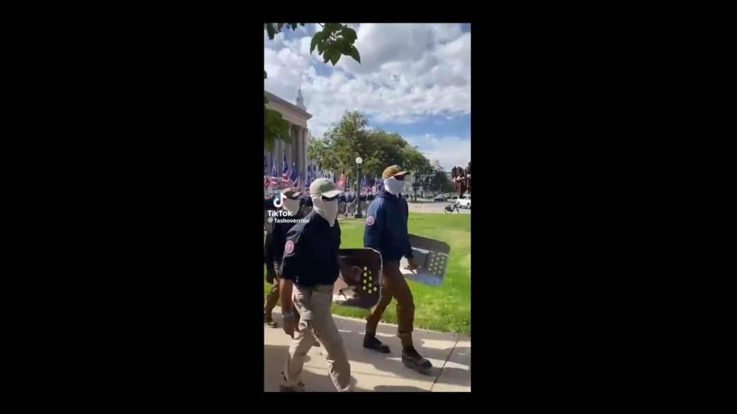 They started covering their faces after J6 so they can't be identified as FEDS, ("Patriot Front")