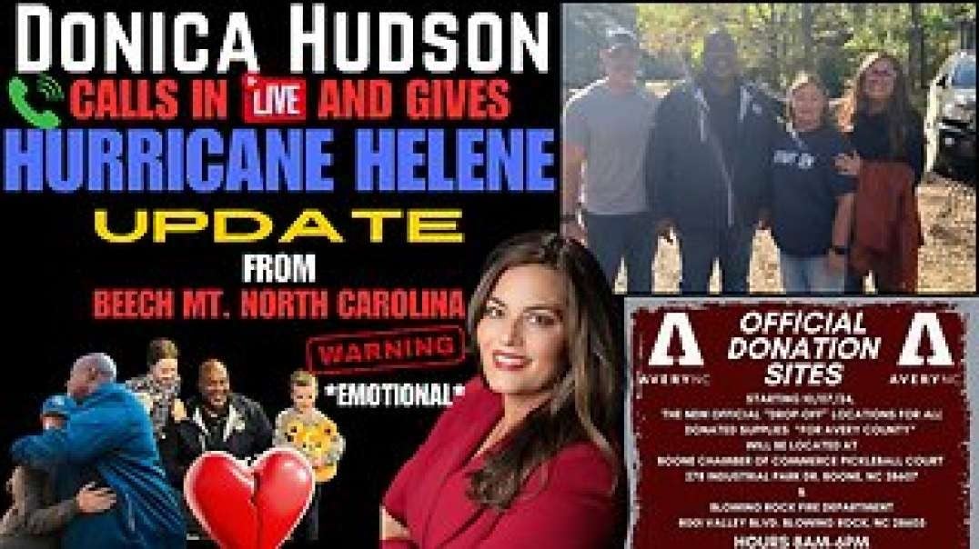 FULL LIVE Phone Interview w/ Donica Hudson: On The Ground Update From Helene Disaster In NC!