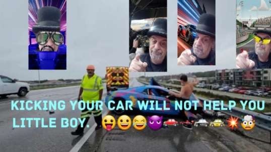 Jack Doherty Crashes His While Texting.  😛😀😂😈🚗🏎🚓🚕💥🤯