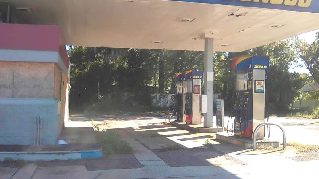 Abandoned gas station slum location where Whites are forced to lie about staying for months!